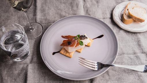 Tapa de Skrei con jamón ibérico de bellota de Cristina Lerena
