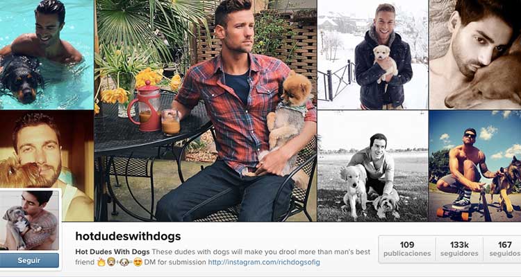 Perros y abdominales en @hotdudeswithdogs