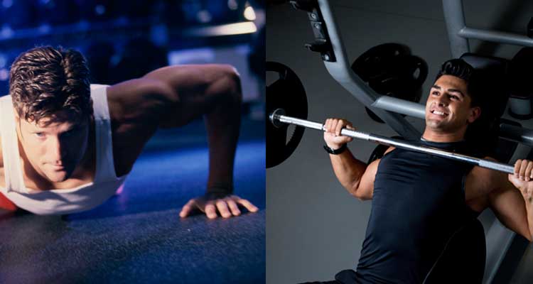 ¿Flexiones o press banca?