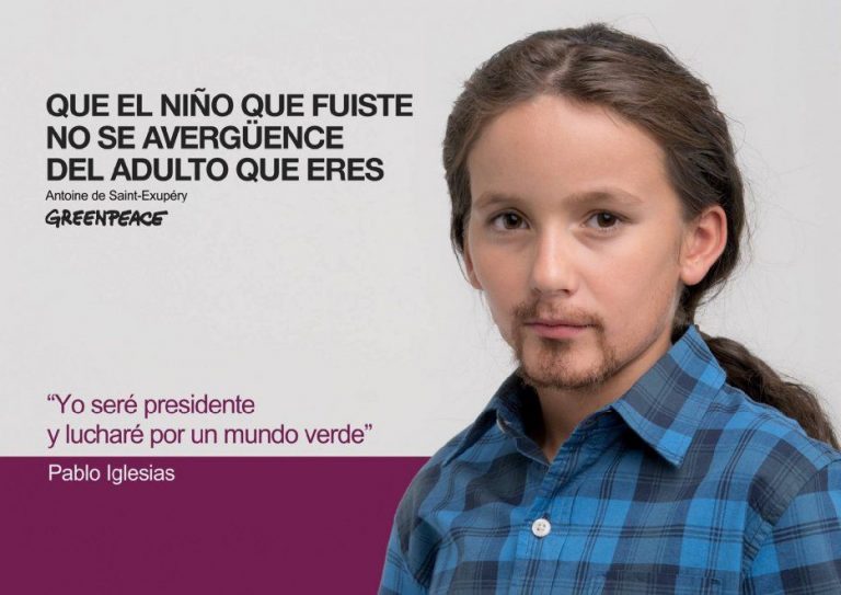 Greenpeace lanza una campaña con políticos niños