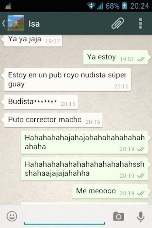 [FOTOS] ¡El corrector del WhatsApp! ¡Siempre la lía!