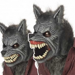 ¡La máscara del traje hombre lobo se mueve con ani motion!