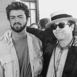 George Michael con Elton John