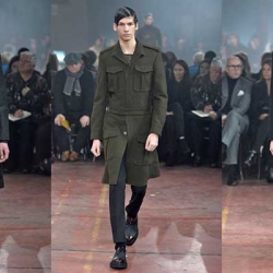 Formas y colores militares en el desfile de Alexander McQueen