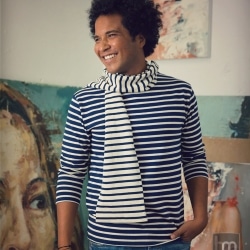 Jersey y foulard de Saint James, pantalones Levi's