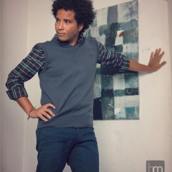 Chaleco y camisa de Fred Perry, pantalones G-Star