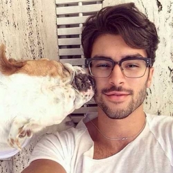 Perros y abdominales en @hotdudeswithdogs