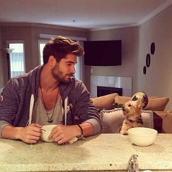 Perros y abdominales en @hotdudeswithdogs
