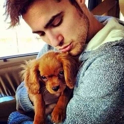 Perros y abdominales en @hotdudeswithdogs