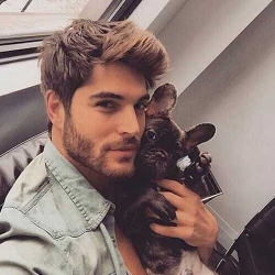 Perros y abdominales en @hotdudeswithdogs